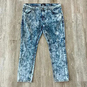 Mens ReFuel Skinny Fit White Washed Jeans - 44x32